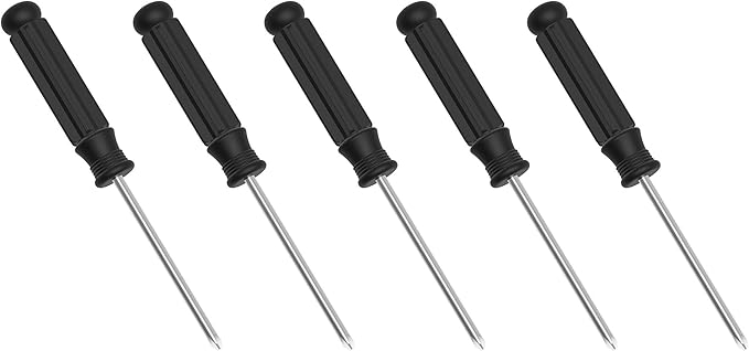 5PCS Mini Phillips Screwdriver, 2.5mm Cross Head with Black Non-slip Handle for Small Appliances, 3.62"(92mm) Total Length, Non-magnetic