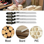 60Pack T101AO T-Shank Jigsaw Blades - 3.2 Inch 20 TPI Contractor Jig Saw Blades Set Made with High Speed Carbon Steel Curved Fine Finish Cutting Wood Boards PVC Plastic(60Pcs-T101AO for Wood&Plastic)