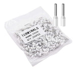 Fidioto 22AWGWire Ferrules Kits, AWG22/0.5mm² White Insulated Crimp Pin Terminals for Electric, Industrial, Chemical Industry, Power Control System, etc.