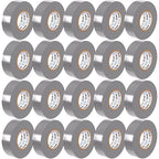 OHLECTRIC Professional Grade Vinyl Electrical Tape (20 Pack) Grey - 7 Mil Thick Flame-Retardant, Heat & Weather Resistant 3/4 Inch x 60 Feet | Ideal for Contractors & Electricians