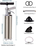 Portable High Pressure Kinetic Toilet Plunger Air Drain Blaster Pump for Bath Toilets Bathroom Shower Kitchen Clogged Pipe