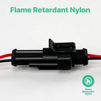 2 Pin Waterproof Electrical Connectors, Male and Female Wire Connectors, 12V Plug Connector, Suitable for Connecting Weak Current Lines Such As Cars, Motorcycles, and Ships(5 Pack)
