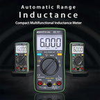 ZT-102L LCR Meter Inductance Tester Digital multimeter TRMS 6000 Counts accurately Measures Inductance Voltmeter Amp Meter ohmmetr Diodes Continuity Duty-Cycle Capacitance for Automotive