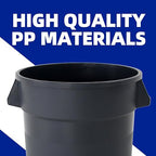 32 Gallon Outdoor Trash Can with Wheels and Lid, Garbage Cans with Handle,Trash Bin Suitable for Hospitals/Garages/Backyards/Yards/Mall (2 Pack)