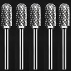 Carbide Burr Set 1/4" Shank SC-5 Die Grinder Bits Tungsten Double Cut Burr Bits (1/2" Cutter Dia X 1" Cutter Length) for Die Grinder Kits Metal Grinding Drilling Polishing (5pcs)