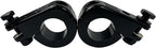 Universal Gloss Black Foot Peg P-Clamp mounting kits Compatible with for Harley Touring Road King Engine Bars Most Motorcycle 1-1/4 Inches(32MM) highway bars