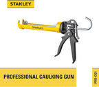 Stanley Professional Caulking Gun - 10 Oz Silicone Sealant Gun with 4000N Pushing Power, Caulk Gun No Drip Function, Steel Carriage & Aluminum Swivel Handle Sealant Gun | 25:1 Thrust Ratio, 1 Pack