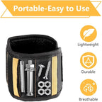 Magnetic Wristband for Holding Screws, Nails & Tools, Strong Magnets, Red