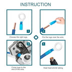 60 PCS Heat Shrink Wire Connectors, 16-14 AWG Ring Terminals, 16-14 Gauge 3/8" Stud(M10) Automotive Marine Ring Connectors by Housun