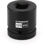 CASOMAN 1-Inch Drive Impact Socket Set-13/16", 4-Point Square Socket, CR-MO
