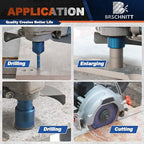 Diamond Core Drill Bit Set - BRSCHNITT Tile Hole Saw Kit 1/4 * 2" 5/16" 1" 1-3/8"2" & 4/5" Finger Bit & for Porcelain Tile Ceramic Marble Granite Diamond Blade