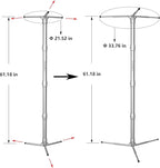 Aluminum Collapsible Clothing Rack, Porbatle Clothes Drying Rack, Laundry Drying Rack, Foldable Clothes Rack