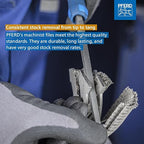 Pferd 10" Machinist File Set, 5-Piece – American Pattern, WRU 541 Type – Second Cut for Efficient Stock Removal – with Ergonomic Handles & Plastic Pouch – Part #16080