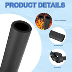 uxcell Pipe Insulation Tube Foam, 1-1/4" ID x 1/4" Thick x 1.64ft Foam Pipe Cover Non-Slip Hollow Tubing Guitar Air Conditioner Stand Fitness Equipment Handles, Black