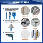 Tile Hole Saw Kit Diamond- BRSCHNITT 11pcs Diamond Core Drill Bit for Porcelain Tile Ceramic Marble Granite Drilling Triangle Shank