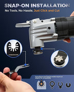 COMOWARE 20 Pcs Titanium Oscillating Tool Blade, 1-3/4” & 1-3/8” Professional Multi-Tool Blades Kit, Quick Release Durable Oscillating Saw Blades for Wood, Plastic & Soft Metal