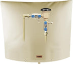 TOHONFOO Backflow Preventer Pipe Insulation Cover (5°F) - Irrigation Sprinkler Valve Insulated Pouch - Water Well Pump Cover - Sturdy 5 Layers for Winter Freeze Protection, 30" W x 24" H, Beige