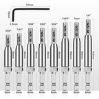 COMOWARE 17pcs VIX Bits Self Centering Drill Bit Set, 1/4" Hex Shank Self Centering Hinge Drill Bit Set for Woodworking Window Door Hinge, Quick Change with 1 Hex Key & 8 Drill Bits 5/64-1/4”