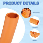 uxcell Pipe Insulation Tube Foam, 1-7/16" ID x 1/4" Thick x 1.64ft Foam Pipe Cover Non-Slip Hollow Tubing Guitar Air Conditioner Stand Fitness Equipment Handles, Orange
