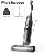 Tineco iFLOOR 5 Steam Corded Wet Dry Vacuum All-in-one, Steam Mop Hardwood Floor Cleaner Great for Sticky Messes, 248℉ High-temp Steam, Self-cleaning with steam