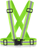 Reflective Vest Running Gear, 2Pack High Visible Safety VES for Cycling Jogging Running Walking, Adjustable for Men Women Kids