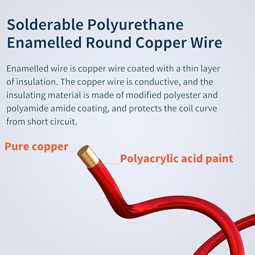 BNTECHGO 16 AWG Magnet Wire - Enameled Copper Wire - Enameled Magnet Winding Wire - 4 oz - 0.0492" Diameter 1 Spool Coil Red Temperature Rating 155℃ Widely Used for Transformers Inductors