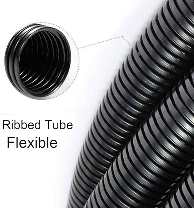 ZhiYo 10FT 3/4” Wire Loom Split Tubing Auto Wire Conduit Flexible Cover | High Temperature Heat Resistant -40F to 257F | Plastic Cover for Electrical Wires & Cables
