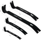 4-Pack Pry Bar Set 5-1/2"/7-1/2"/9-1/2"/15" Mini Nail Puller Crowbar,Utility Heavy Duty Claw Bar,High-Carbon Steel Crow Bar Tool for Woodworking,Prying,Lifting,Pulling
