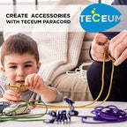 TECEUM 5/32" Paracord Rope 1000 – 1000ft / 200ft / 100ft / 50ft – Tactical Parachute Cord 4mm – 45+ Colors – Nylon String for Survival & Camping Gear – Stripe Cord for Survival – Utility Rope