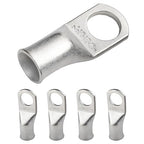 SELTERM 5pcs 1/0 AWG 1/2" Stud Tinned Copper Wire Lugs, Battery Cable Ends, Ring Terminals, 0 Gauge Terminal Connectors, UL Marine Grade Electrical Connectors