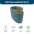 Benchmark Abrasives 6 x 48 Inch Sanding Belts with Zirconia Grains, Sand Paper for Metal Grinding, Sanding, Knife Polishing, Surface Blending Belt Sander Paper Belt for Woodworking (2 Pack), 60 Grit