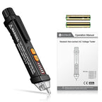 Neoteck 12-1000V AC Non-Contact Voltage Tester Detector with Led Flashlight Buzzer Alarm Live/Null Wire Judgment- Black