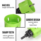 Yougfin Hole Saw Kit, 18 Pieces Bi-Metal Hole Saws Heavy Duty Hole Cutter with Carrying Case, Ideal for Metal, Cornhole Boards, Wood, Plastic, Drywall
