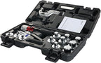 Tube Expander Swaging Tool Kit Hydraulic HVAC Copper Expansion Compact Set with 11 Heads Expanding from 3/8 to 1-5/8 Inch, Includes Tube Cutter and Deburrer