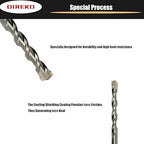Generic Direko 10 Piece Carbide-Tipped SDS-Plus Rotary Hammer Drill Bit Set Length 6"",Twist Drill 7/16"",for Masonry，Concrete,Brick Granite etc.
