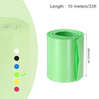 MECCANIXITY Battery Wrap PVC Heat Shrink Tubing 60mm Dia 95mm Flat 33 Feet(10meters) Light Green Good Insulation for Battery Pack