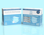 Litepak 125-Pack Disposable Face Mask Premium Comfort Earloops with Dispenser Box
