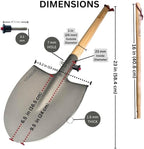 Near Zero Titanium Survival Shovel - Compact, Lightweight, & Collapsible Tactical Tool, Ideal for Backpacking, Camping, & Hiking, Sharpened Edge for Chopping Wood, Doubles as Frying Pan