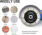 SHDIATOOL 7 Inch Granite Turbo Cutting Blades Two-in-One Design Cut Grind Sharpen Marble Concrete and Bricks
