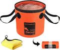 AUTODECO Collapsible Bucket 5 Gallon Container Folding Water Bucket Portable Wash Basin 20L