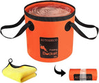 AUTODECO Collapsible Bucket 5 Gallon Container Folding Water Bucket Portable Wash Basin 20L