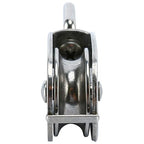 Rocaris 4 Pack M50 Single Pulley Snatch Block Lifting Crane Heavy Duty Swivel Hook 304 Stainless Steel, 3/8" Rope x 2" Sheave, 880lbs Load