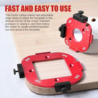2pcs Woodworking Router Corner Radius Template, Aluminum Alloy Router Corner Jigs and Templates for Woodworking, Arc Cutting Auxiliary Tool DIY Template R10/R15/R20/R25/R30/R35/R40/R50