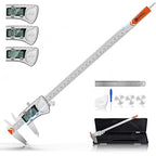 HARDELL Digital Caliper 12 Inch, All Stainless Steel digtial Caliper Measuring Tool with 3-Batteries & Extra Cover, IP54 Waterproof Micrometer Vernier Caliper, Inch/MM/Fraction, Auto-Off