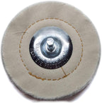 Benchmark Abrasives 4" Cotton Cushion Sewn Buffing Polishing Wheel for Bench Grinder with 1/4" Mandrel, for Polishing Finishing Smoothing on Aluminum, Stainless Steel (Cotton Cushion)