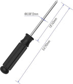 5PCS Mini Phillips Screwdriver, 2mm Cross Head with Black Non-slip Handle for Small Appliances, 3.62"(92mm) Total Length, Non-magnetic