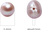 Natural Pearl Beads Potato 5-6mm Purple Freshwater Cultured Loose Gemstone Beads for DIY Jewelry Making 13.8''/Strand HQ