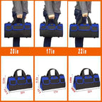 20 Inch Heavy Duty Tool Bag with Wide Mouth for Tool Storage,Carrier and Organizer,Tool Bag for Men/Women, Wide Mouth Tool Bag with Inside Pockets (20 Inch)