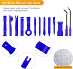 GOOACC 13PCS Nylon Trim Removal Tool Set for Bumper Fastener Rivet Clips Car Door Clip Panel Audio Video Dashboard Dismantle Blue (GRC-203)