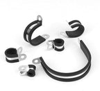 20 Pcs 1 Inch 304 Stainless Steel Cable Clamp, Rubber Cushioned Insulated Clamp, Conduits Pipe Strap Clamps for Pipe Fixing on Various Surfaces